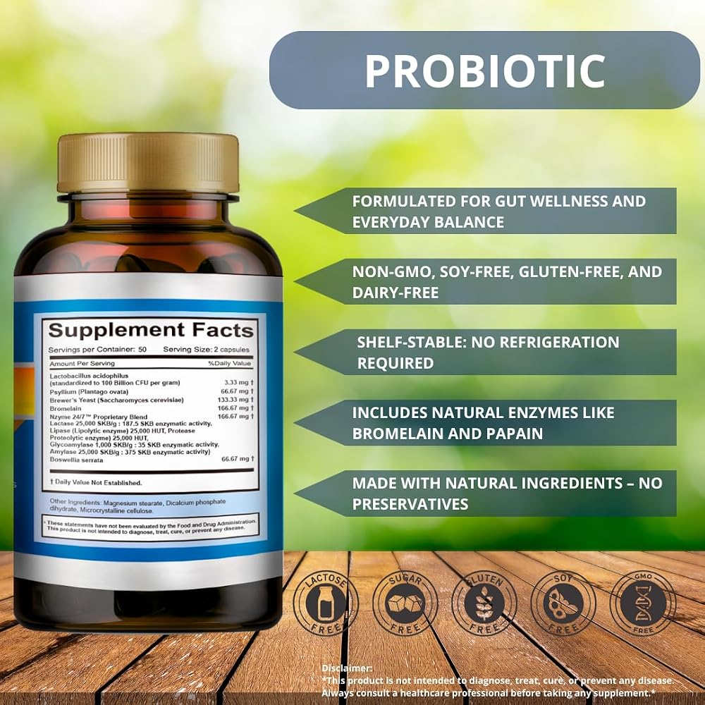 Generic Probiotic Supplement 100 Billion CFUs - 100 Capsules - image 3
