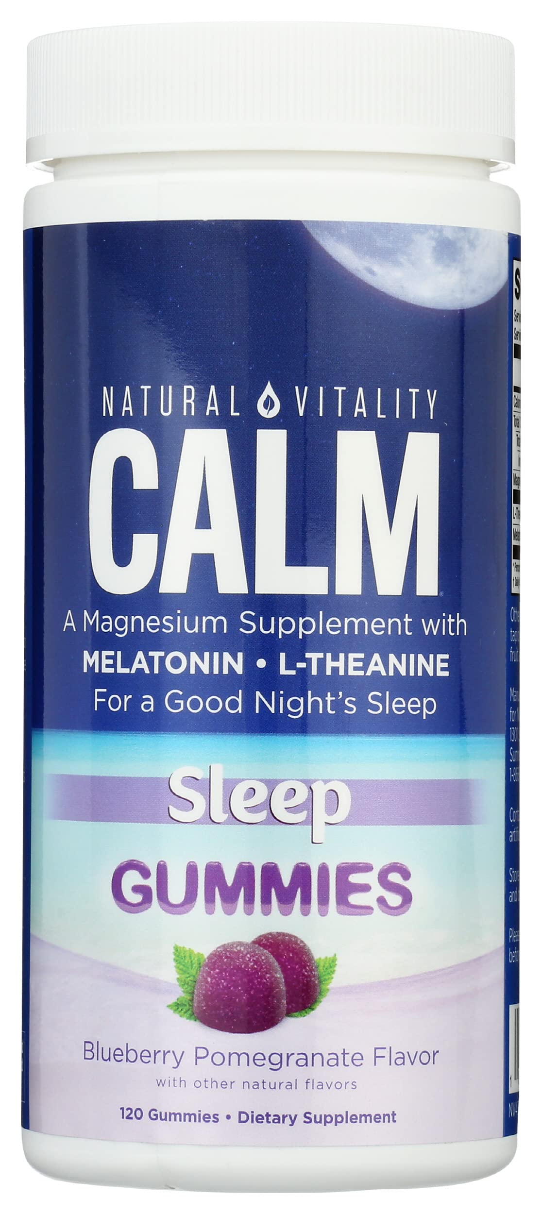 Natural Vitality Calm Sleep Gummies with Magnesium & Melatonin - 120 Gummies