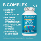 LIQUIDPACKPRO Super B-100 Complex Vitamin B Tablets - 100 Count - image 3
