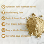 UNLEASH'D ORGANIC Lion's Mane Mushroom Powder - 16 oz - image 3