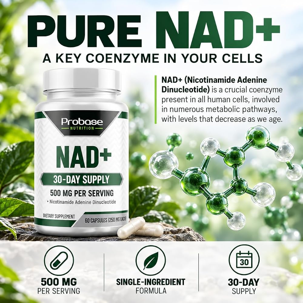 Probase Nutrition NAD Supplement 500mg - 60 Capsules - image 5