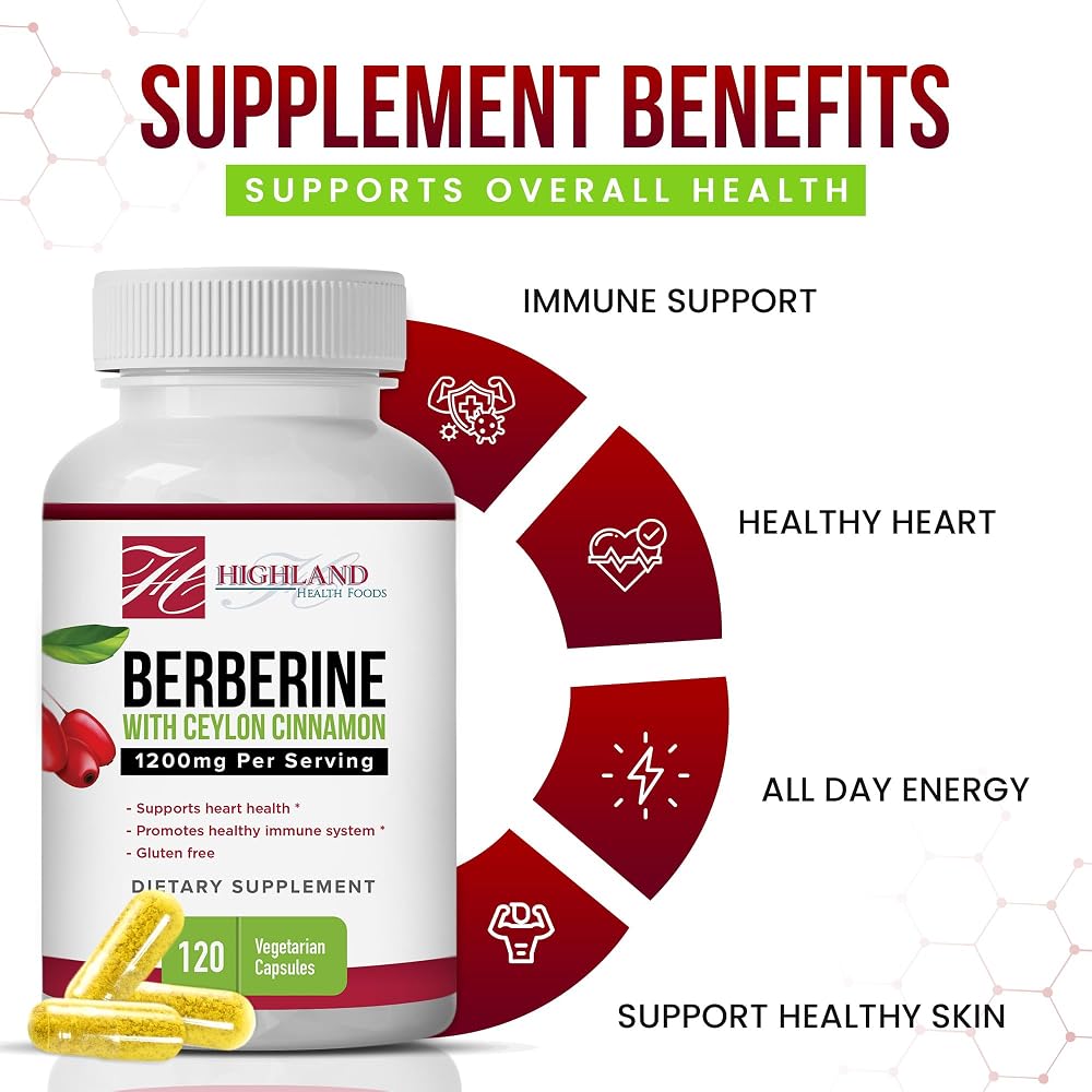 Highland Health Foods Berberine with Ceylon Cinnamon 1200 mg - image 3