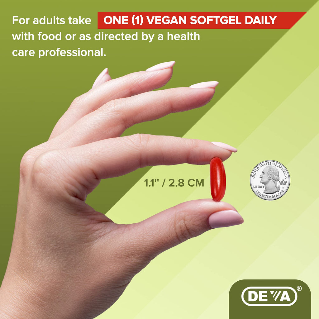 DEVA Vegan Omega-3 DHA-EPA 500mg - 60 Softgels - image 4