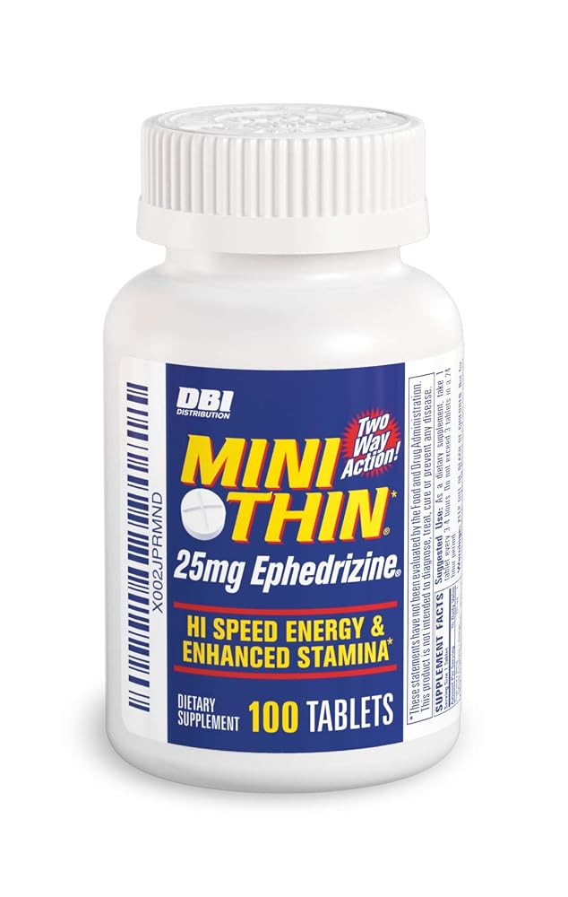 Mini Thin Two-Way Energy Tablets with Caffeine - 100 Tablets