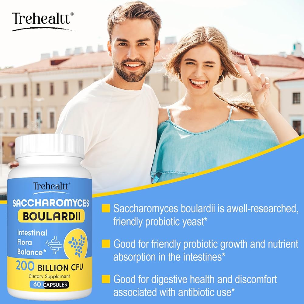 Trehealtt Saccharomyces Boulardii 200 Billion CFU Probiotic - 60 Capsules - image 5