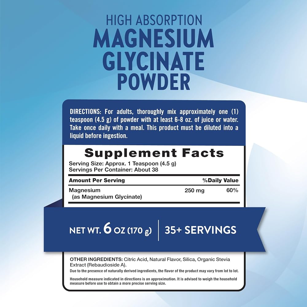 Nature's Truth Magnesium Glycinate Powder Lemon - 6 oz - image 2