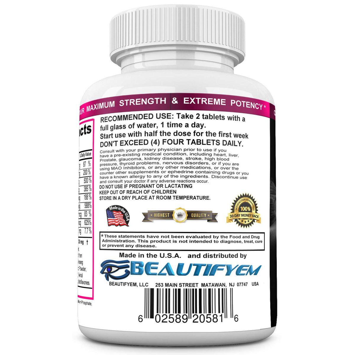 BEAUTIFYEM Butt X-Large Natural Butt Enhancement - 60 Capsules - image 3