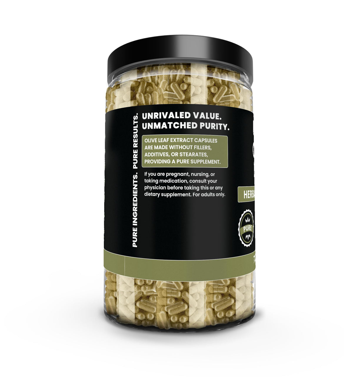 Pure Original Ingredients Olive Leaf (365 Capsules) No Magnesium Or