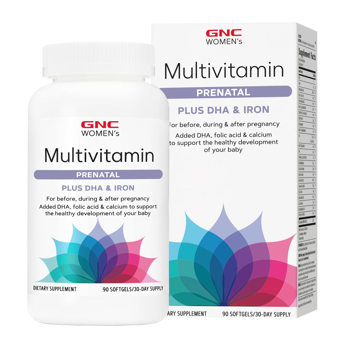 GNC Women's Prenatal Multivitamin with DHA & Iron - 90 Softgels
