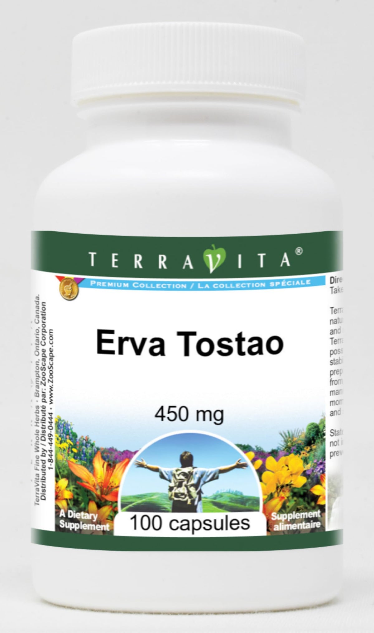 Terravita Erva Tostao - 450 mg (100 Capsules, ZIN: 520042)