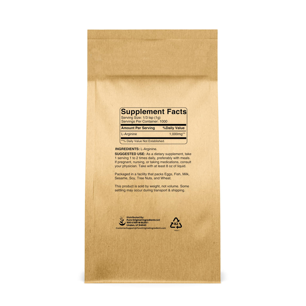 Pure Original Ingredients L-Arginine Powder (1 lb) Amino Acid