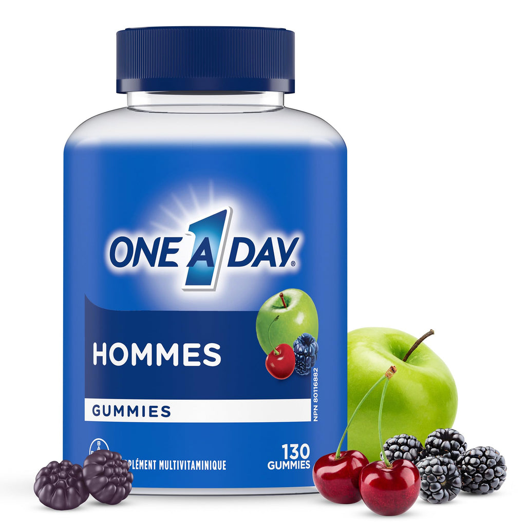 One A Day Men's Multivitamin Gummies - Daily Gummy Vitamins For Men With Vitamin A, C, D, Zinc For Immune And Bone Health, Biotin For Energy Metabolism, Vitamin E, Selenium Antioxidants, 130 Gummies