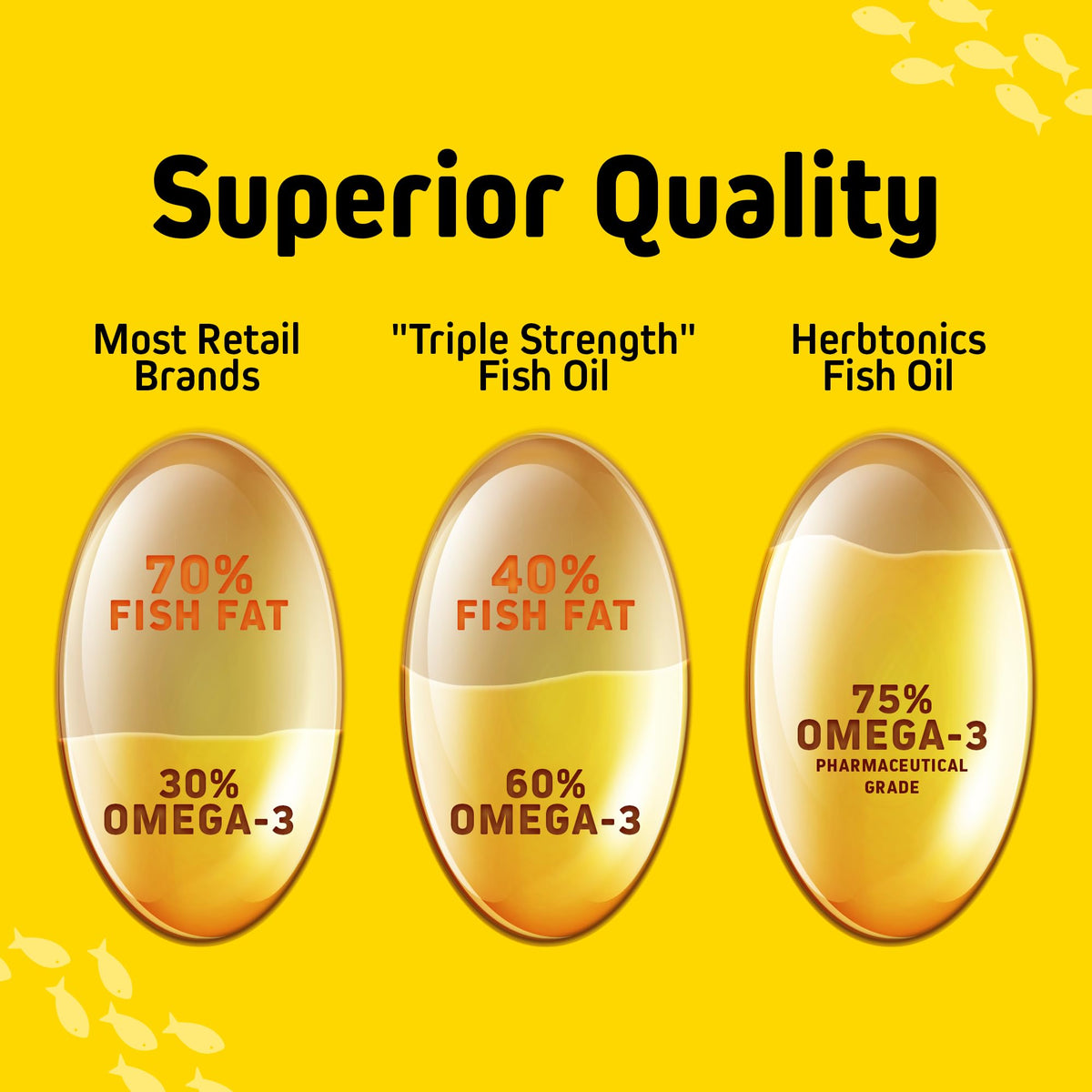 Herbtonics Omega-3 Fish Oil 1250mg EPA 450 DHA 300 - 180 Softgels - image 3