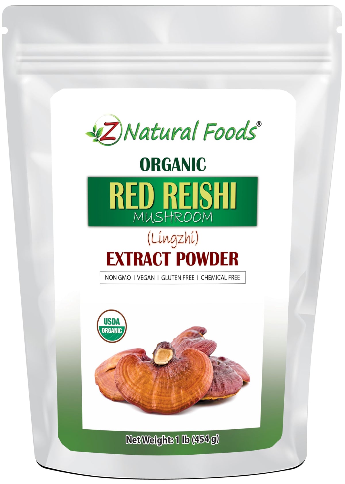 Z Natural Foods Organic Reishi Mushroom Extract Powder - 1 lb