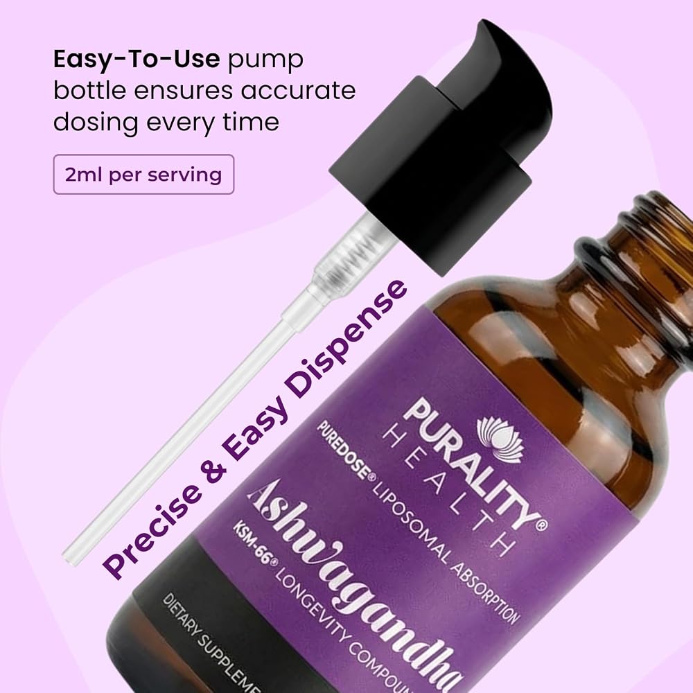 PURALITY HEALTH Liposomal Ashwagandha KSM-66 Liquid for Stress Support - 2 Fl Oz - image 5