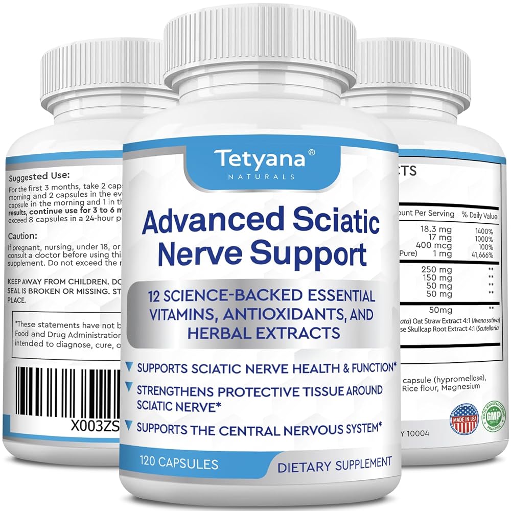 Tetyana naturals Sciatic Nerve Support Relief Supplement: Alpha