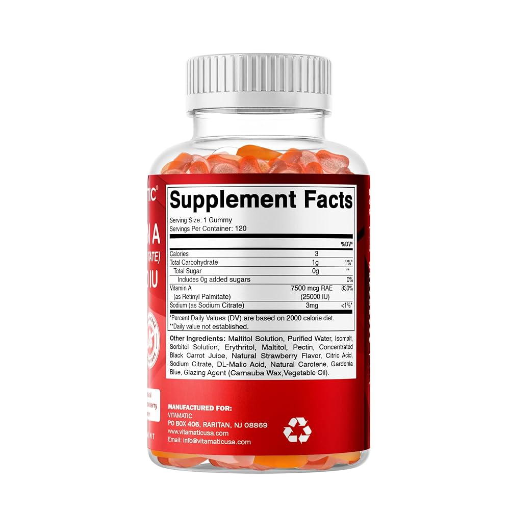 Vitamatic Vitamin A 25000 IU Gummies - 120 Gummies - image 8