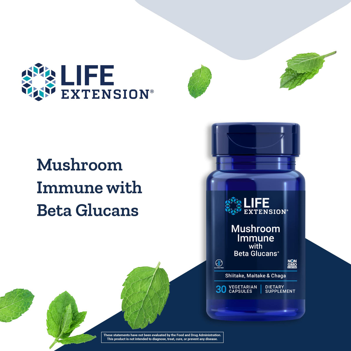 Life Extension Mushroom Immune with Beta Glucans - 30 Capsules - image 4