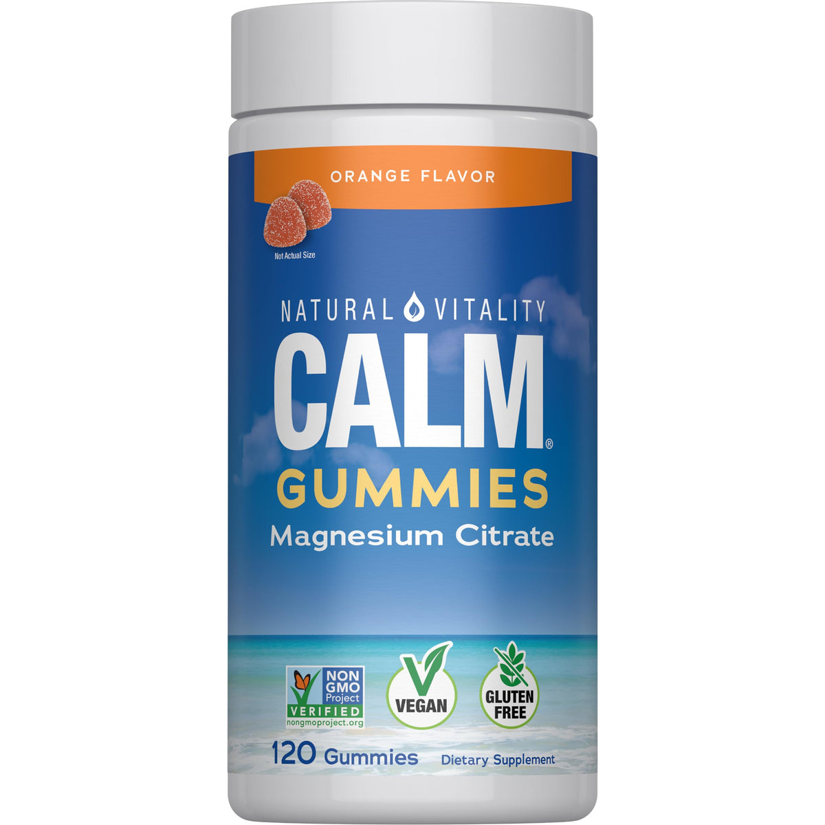 Natural Vitality Calm Magnesium Gummies 330mg - 120 Gummies