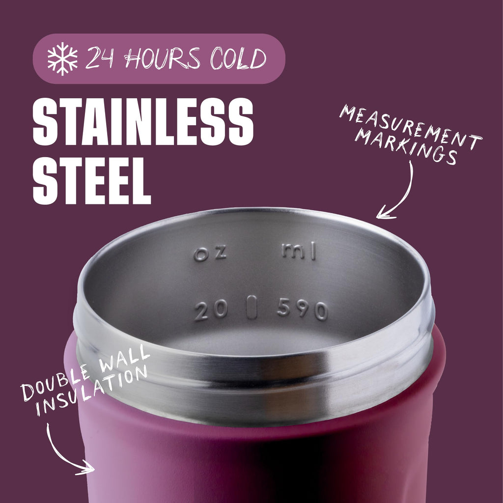 BlenderBottle Sport Flip Stainless Steel Shaker Bottle