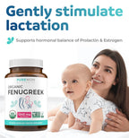 PURE CO Organic Fenugreek Capsules for Lactation Support - 60 Vegan Capsules - image 2