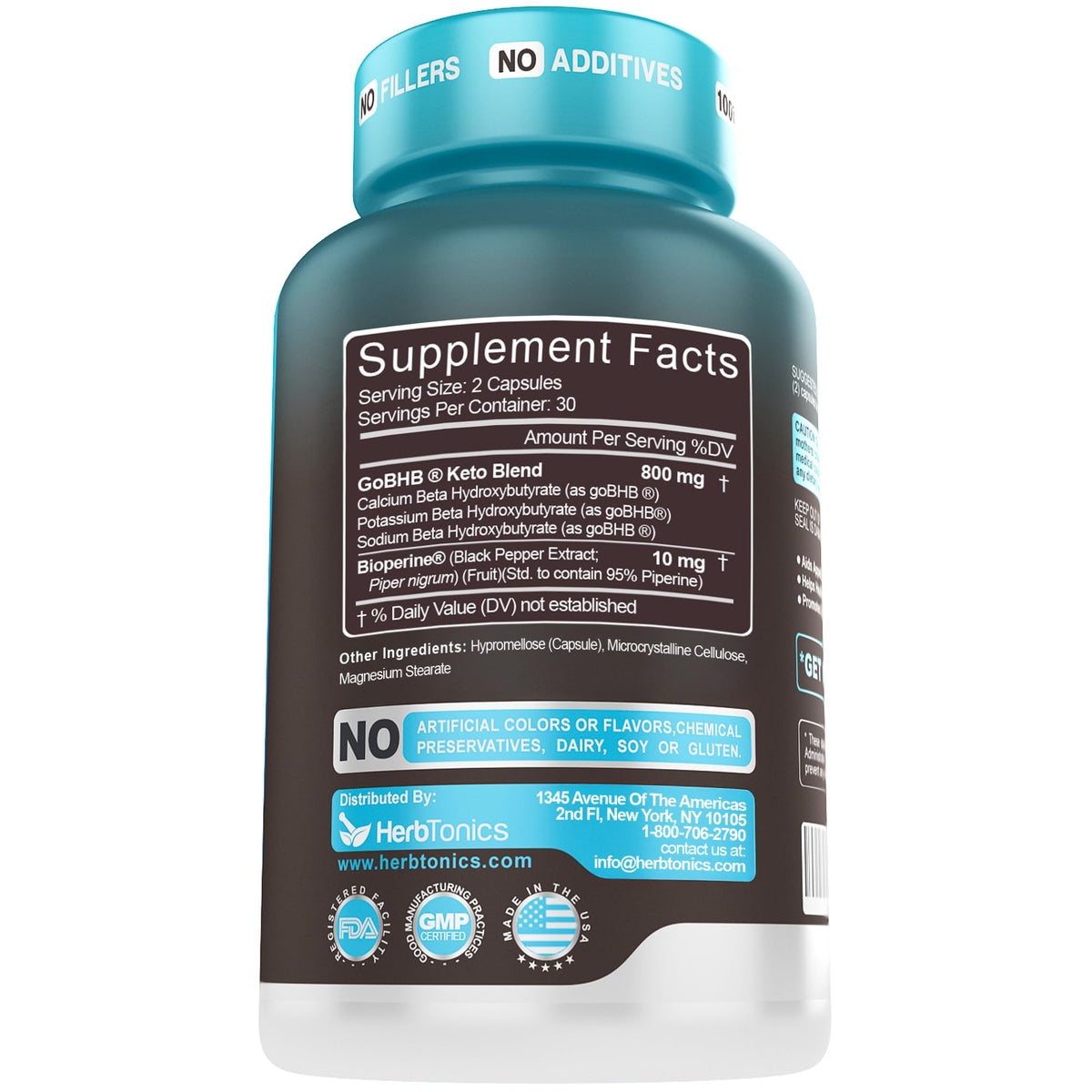Herbtonics Keto BHB+ Ketone Pills for Weight Management - 60 Capsules - image 9
