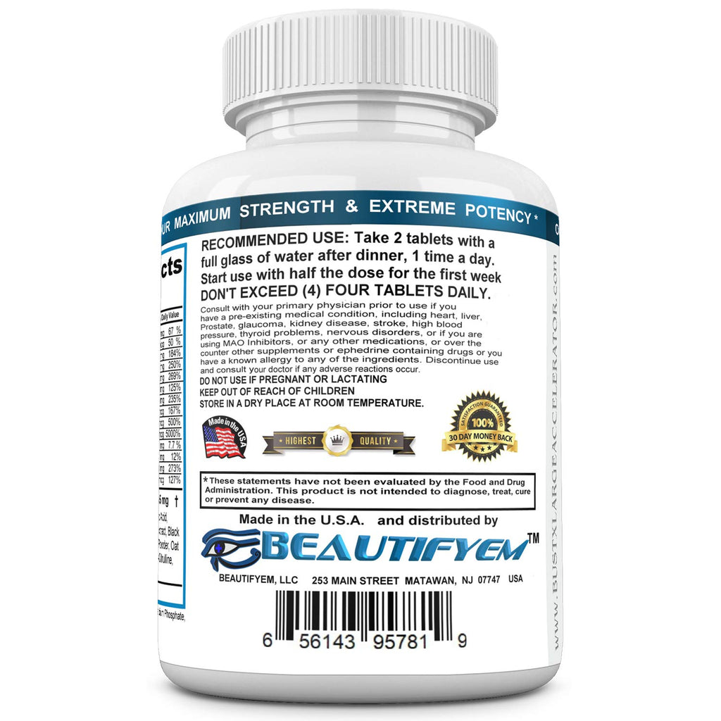 BEAUTIFYEM Bust X-Large Accelerator Tablets - 60 Tablets - image 3