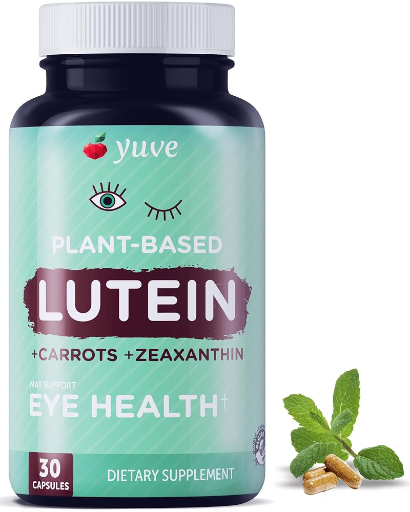 Yuve Lutein & Zeaxanthin 20mg Eye Health Supplement - 30 Vegan Capsules