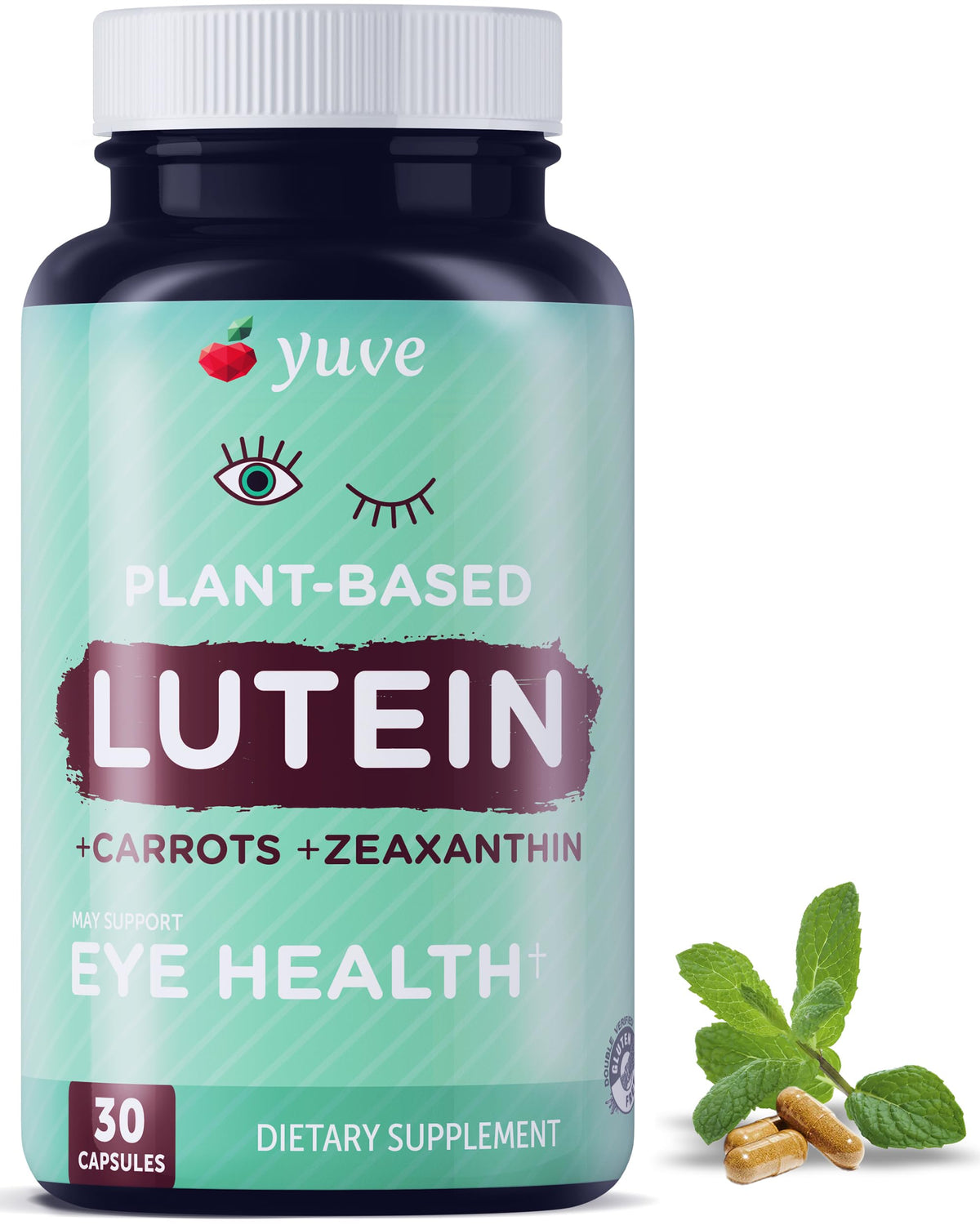 Yuve Lutein & Zeaxanthin 20mg Eye Health Supplement - 30 Vegan Capsules