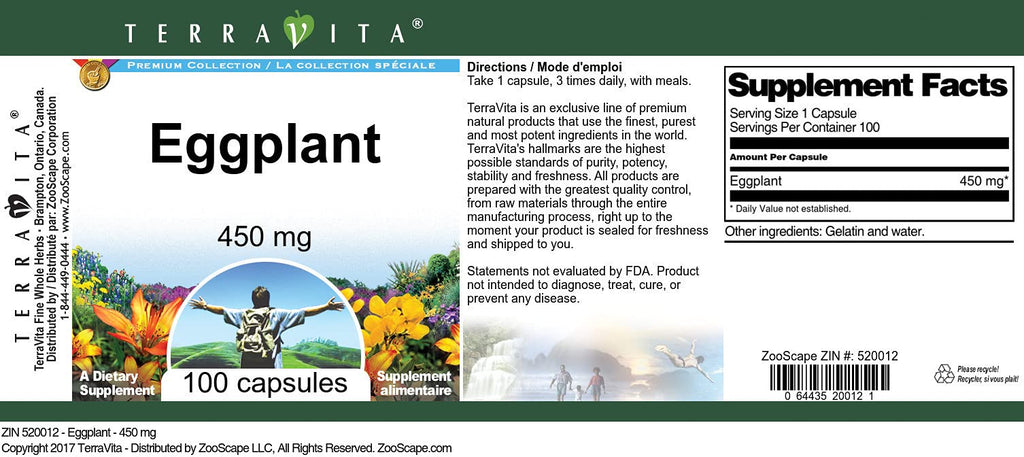 Terravita Eggplant 450 mg - 100 Capsules - image 3