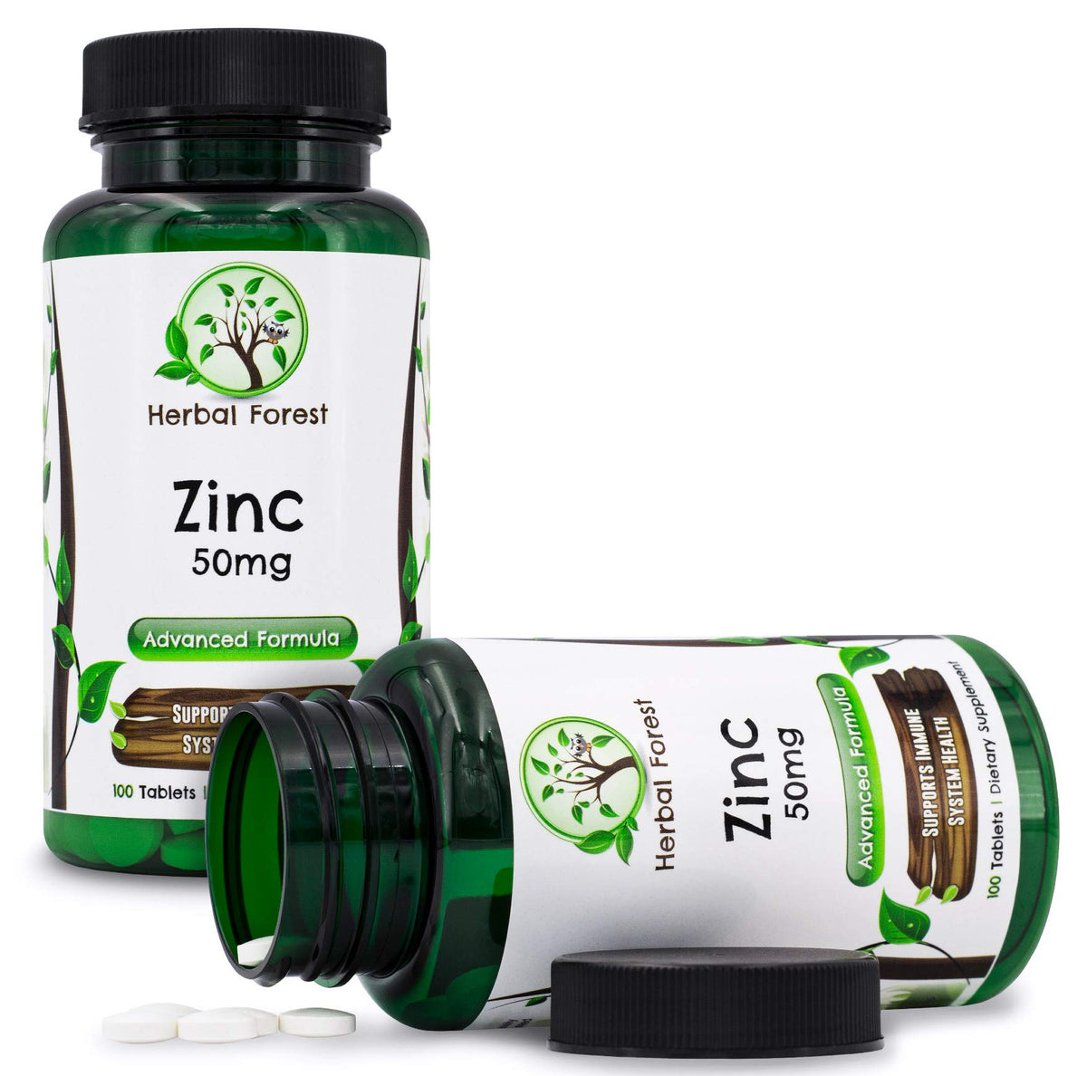Herbal Forest Zinc 50 mg - 100 Tablets - image 2