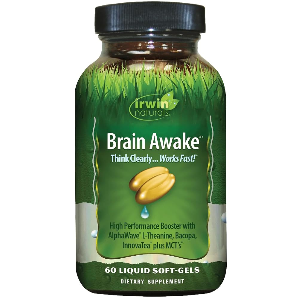 Irwin Naturals Brain Awake Focus & Concentration Supplement - 60 Softgels
