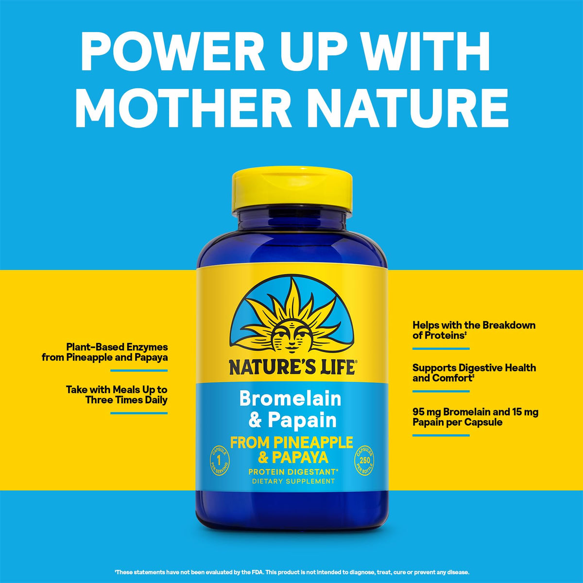 Nature's Life Bromelain & Papain from Pineapple and Papaya