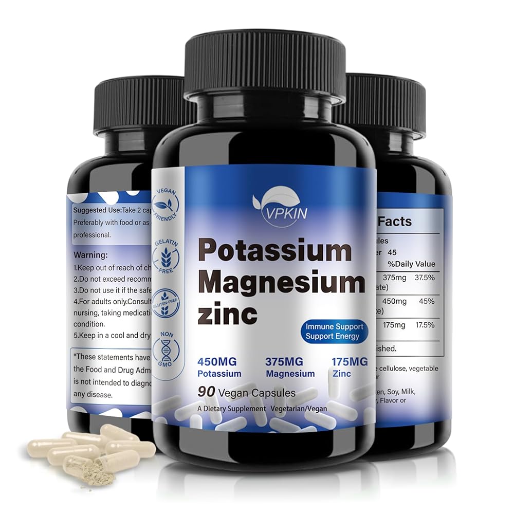 VPKIN Potassium Magnesium Supplement 1000mg