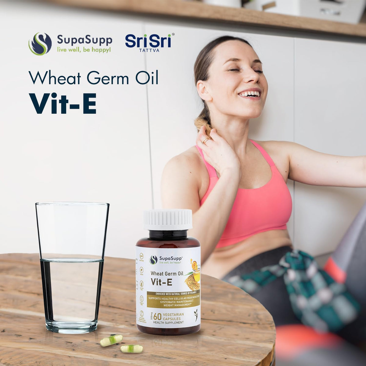 Sri Sri TATTVA Vit-E Wheat Germ Oil 500mg - 60 Capsules - image 6