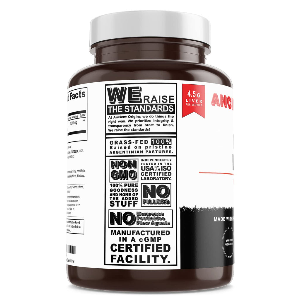 Ancient Origins Grass Fed Beef Liver - 360 Capsules - image 7