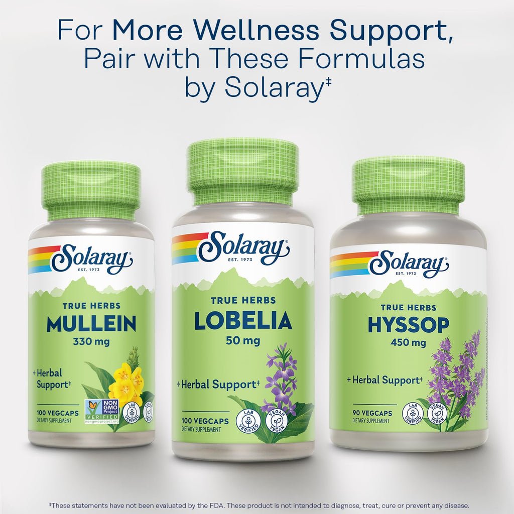 SOLARAY Mullein Leaf 330 mg Herbal Support - 100 Vegetarian Capsules - image 6