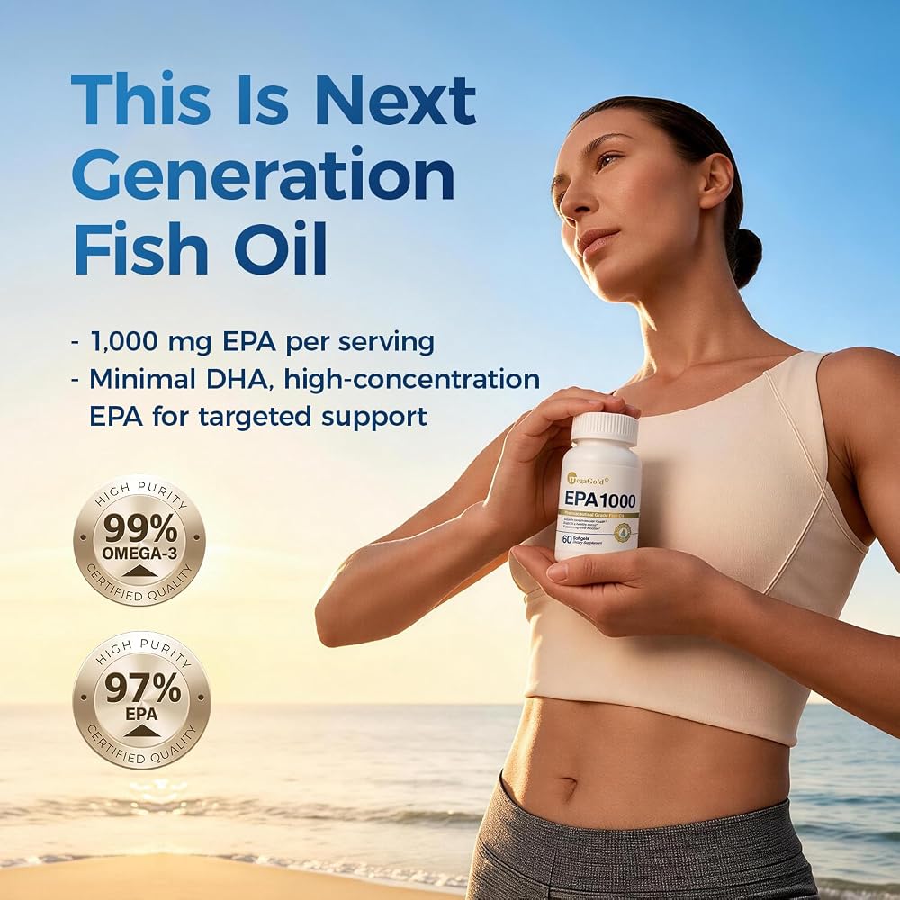 MegaGold EPA1000 Omega 3 Fish Oil, EPA Supplement