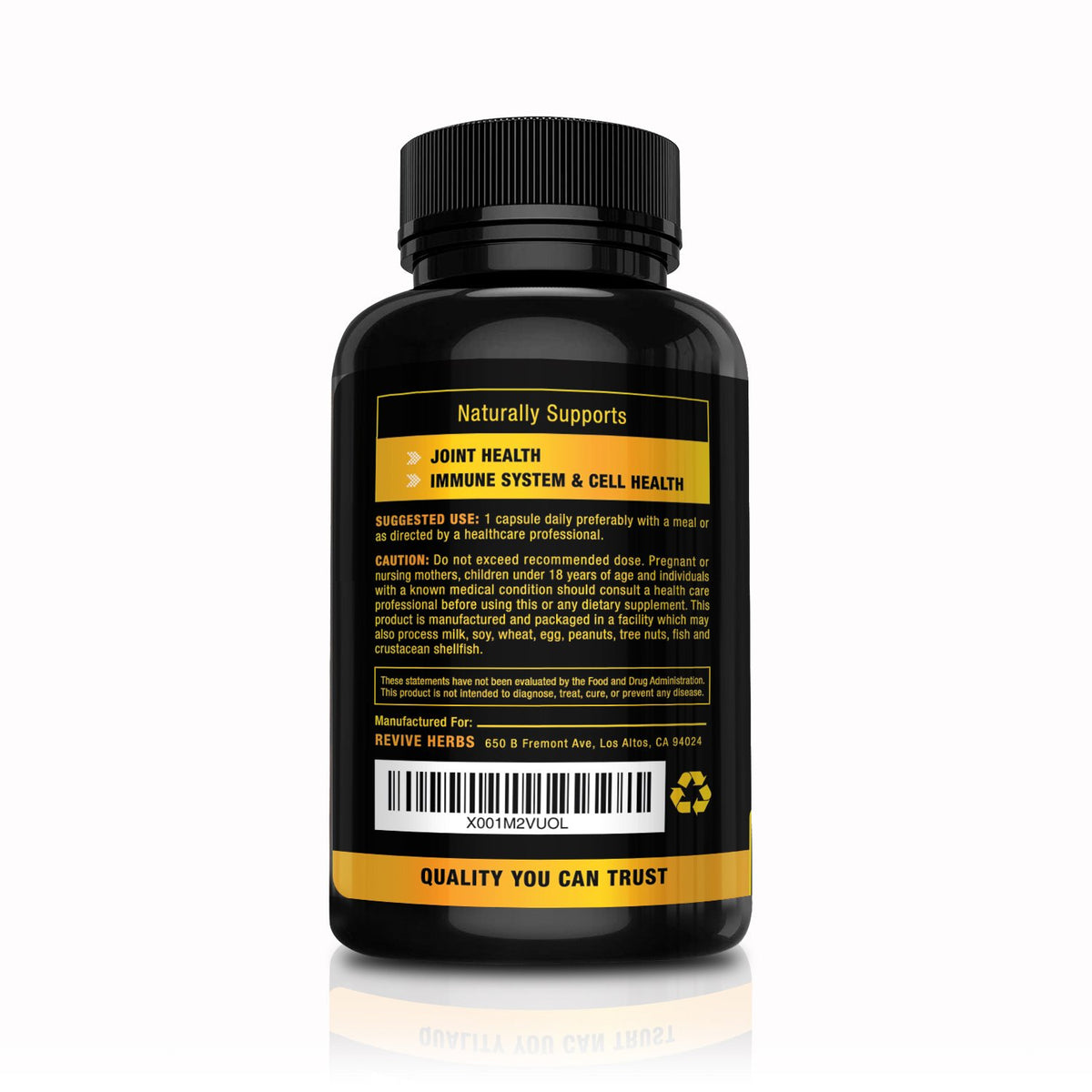 Revive Herbs Turmeric Curcumin with Bioperine Joint Support - 30 Capsules - image 3