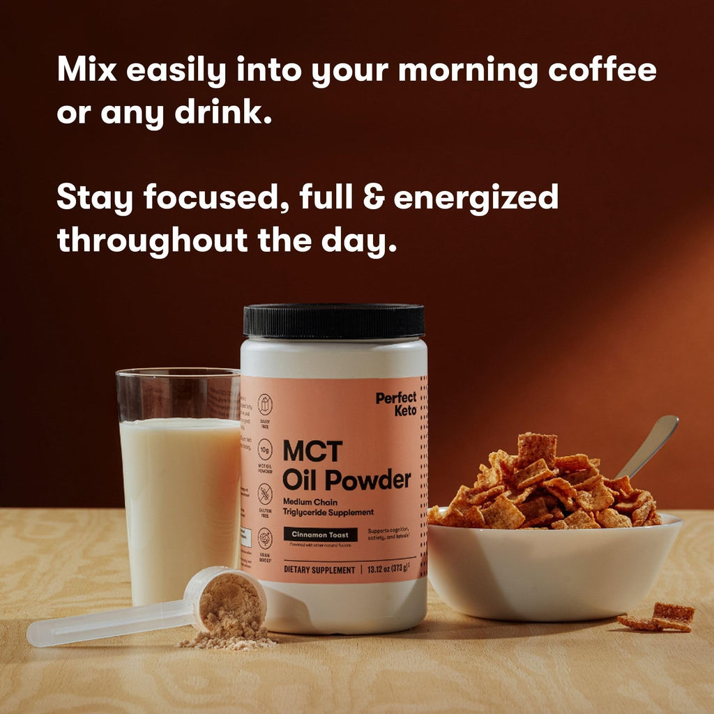 Perfect Keto MCT Oil Supplement Powder, Cinnamon Toast - 30 Servings - image 4