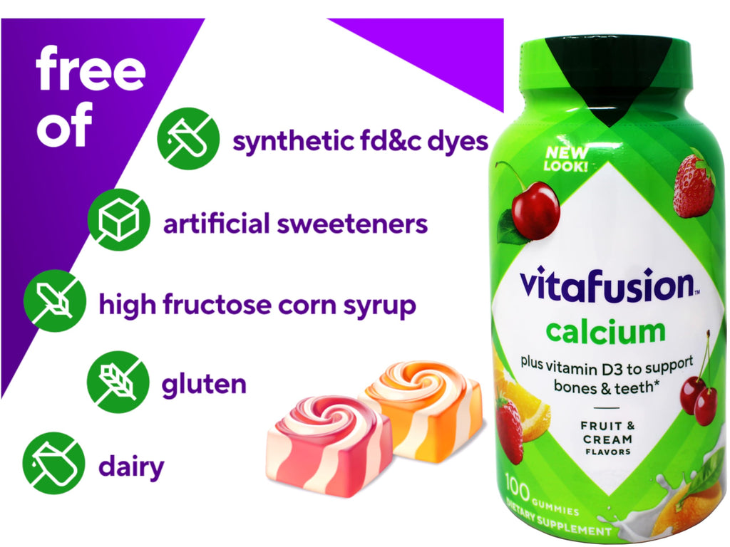 Vitafusion Calcium 500 mg Gummy Vitamins for Bone Support - 200 Gummies - image 3