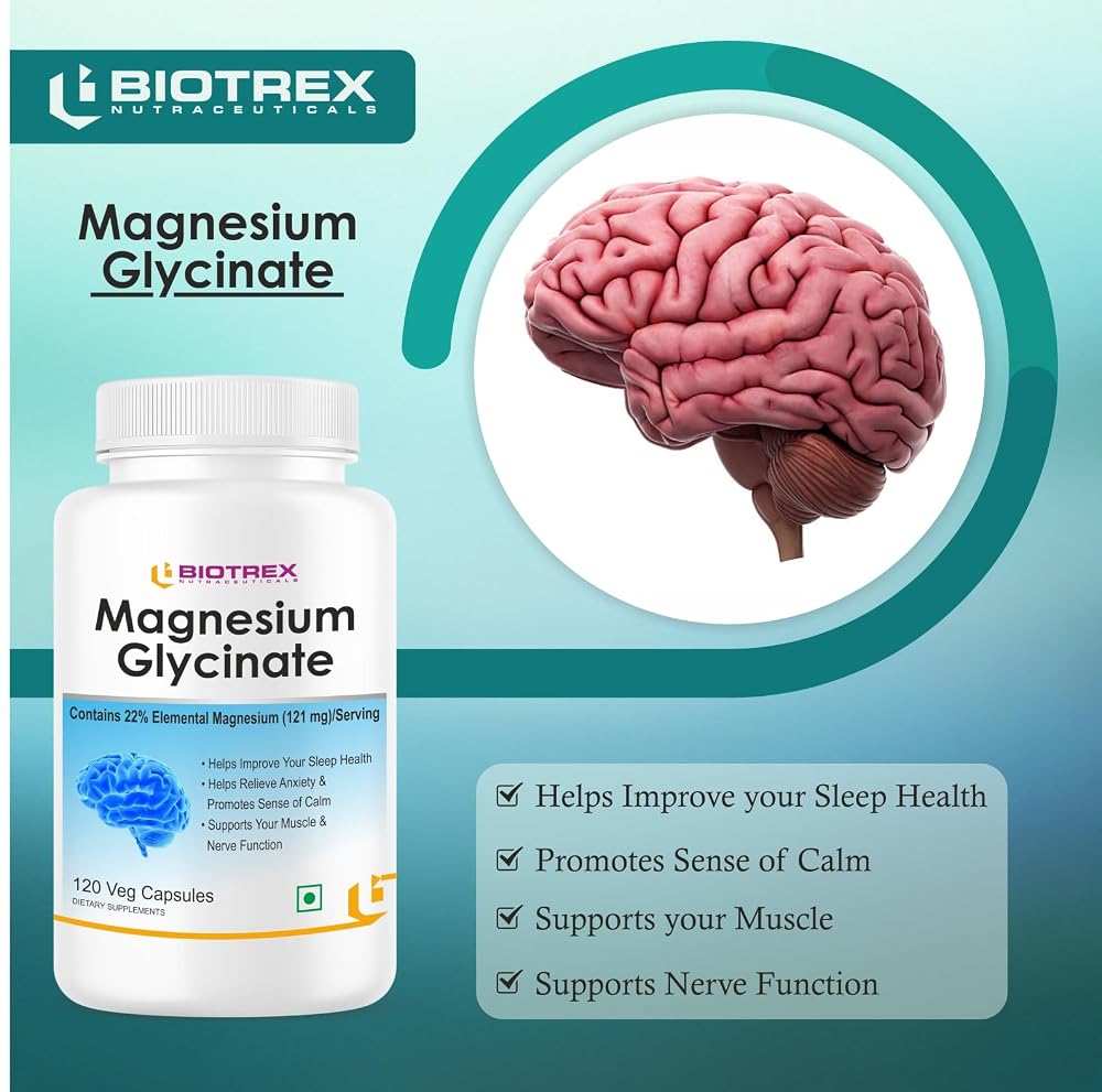 BIOTREX NUTRACEUTICALS Magnesium Glycinate - 120 Capsules - image 5