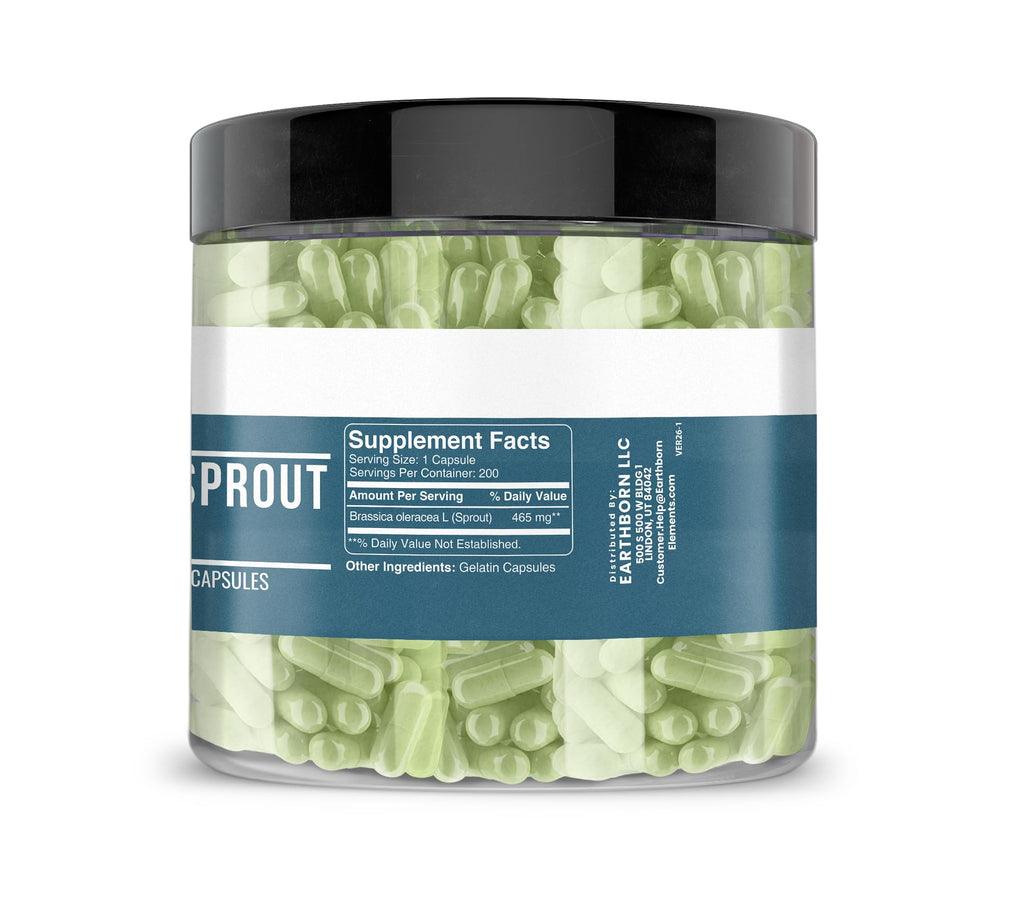 Earthborn Elements Broccoli Extract - 200 Capsules - image 3