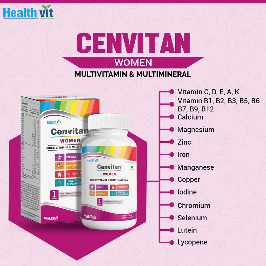 Dharma Healthvit Cenvitan Women Multivitamin with 26 Nutrients - 60 Tablets - image 4