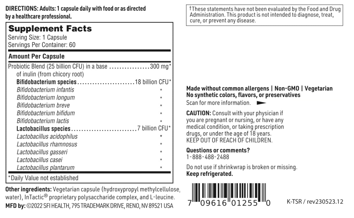 SFI Health Ther-Biotic Probiotics for Seniors - 60 Capsules - image 6