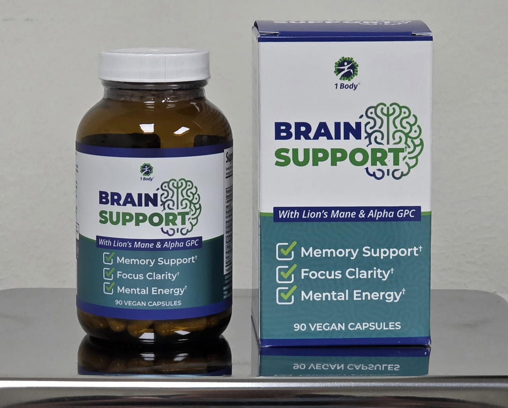 1 Body Brain Support with Bacopa & Lion's Mane - 90 Capsules - image 2