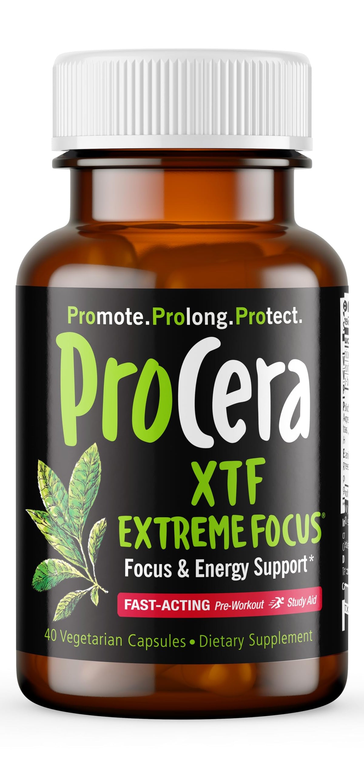 Procera XTF Brain Supplement for Focus & Memory - 40 Capsules
