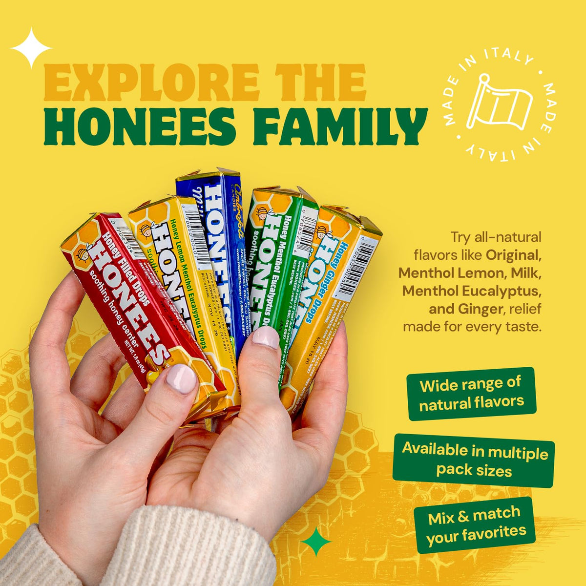 Honees Menthol & Eucalyptus Cough Drops with Honey - 54 Drops - image 7