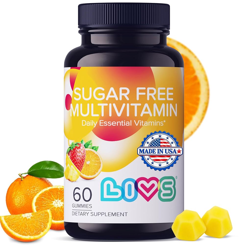 LIVS Sugar Free Multivitamin Gummies for Adults & Kids - 60 Gummies