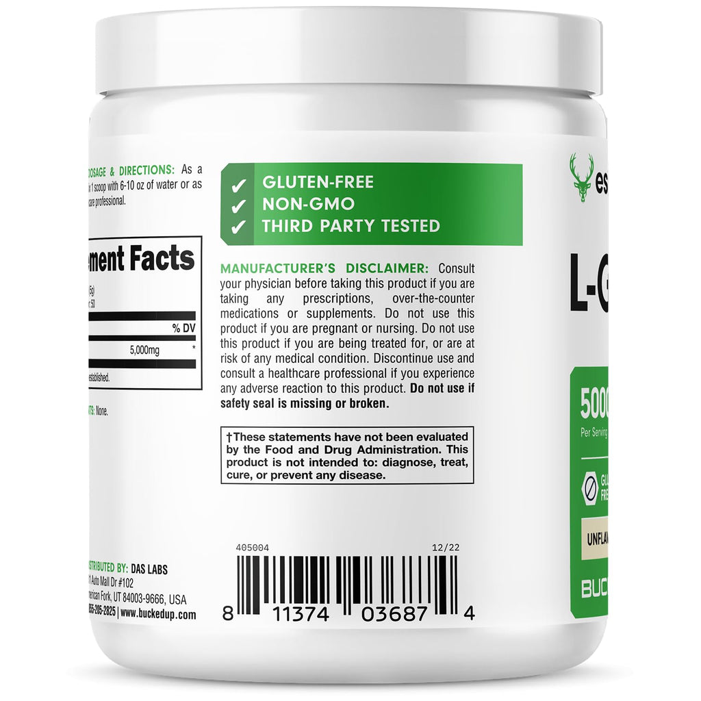 Bucked Up L-Glutamine Powder 5000mg - 50 Servings - image 4